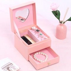 Creative Special Paper Double Drawer Necklace Ring Earring Accessory Jewelry Gift Box - Korean Version