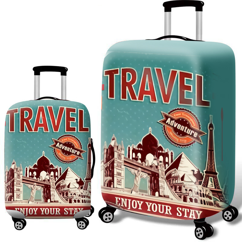 Thickened Elastic Trolley Suitcase Suitcase Suitcase Suitcase Cover Protective Cover Digital Printing Foreign Trade Goods Amazon