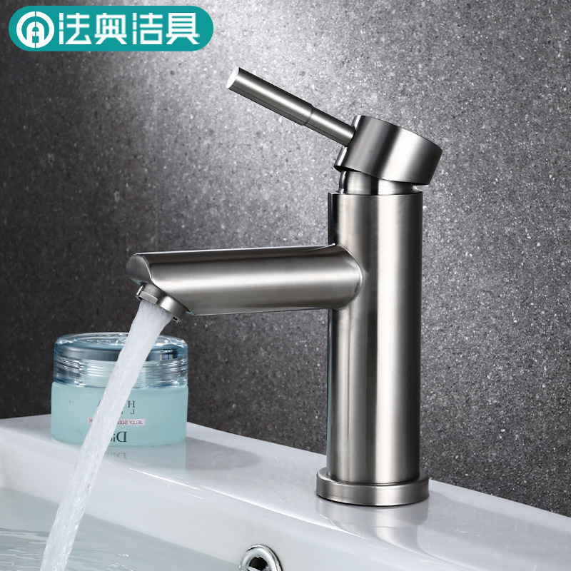 304 Stainless Steel Hot and Cold Water Basin Faucet Bathroom Washbasin Washbasin Basin Faucet Bathroom