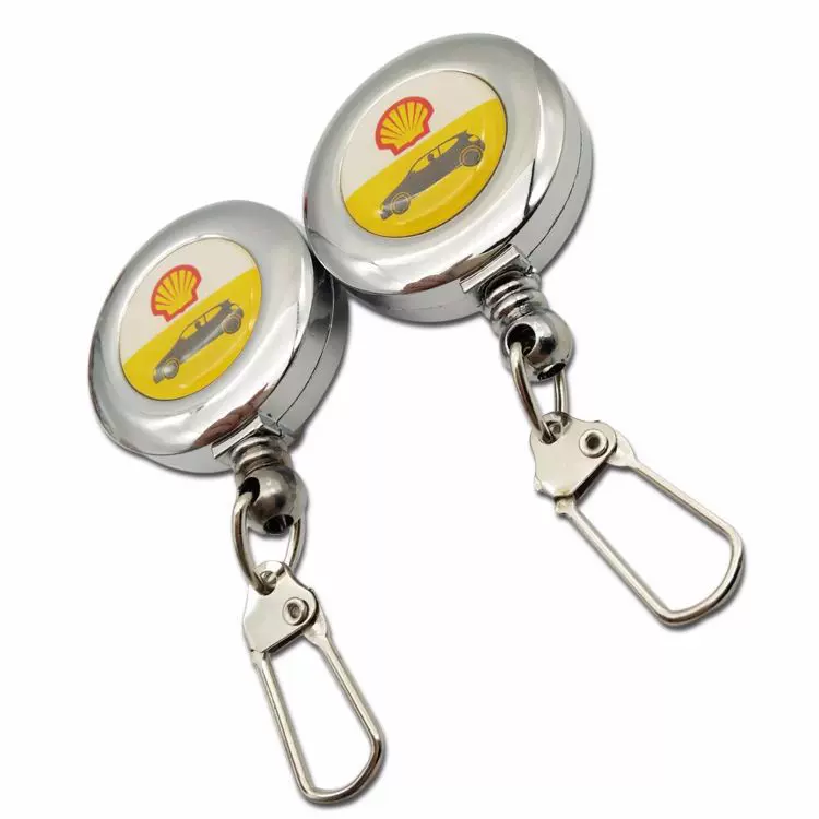 厂家直销 电镀 易拉扣 圆形易拉得 护士证件扣 环保易拉扣 伸缩扣