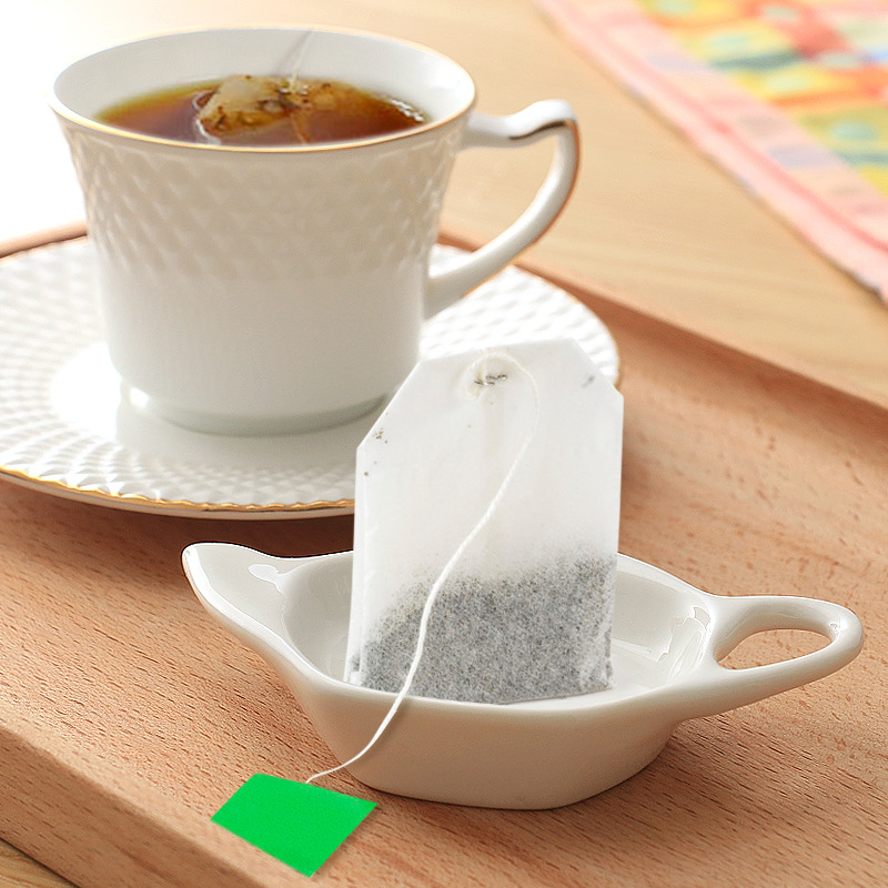 Cerámica bolsa de té platillo té de la tarde a juego té de lujo juego bolsa de té platillo tarde bolsa de té platillo creativo regalo de cerámica