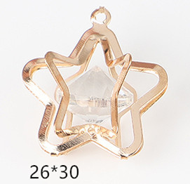 Amor creativo personalizado de cinco estrellas accesorios de joyería material de bricolaje pendientes pulsera con colgante de diamantes colgante pequeño