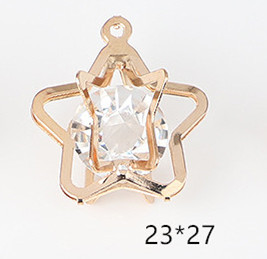 Amor creativo personalizado de cinco estrellas accesorios de joyería material de bricolaje pendientes pulsera con colgante de diamantes colgante pequeño