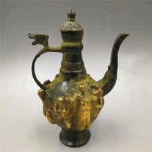 厂古玩杂件批发铜器做旧仿古（八仙酒壶） 金属工艺品