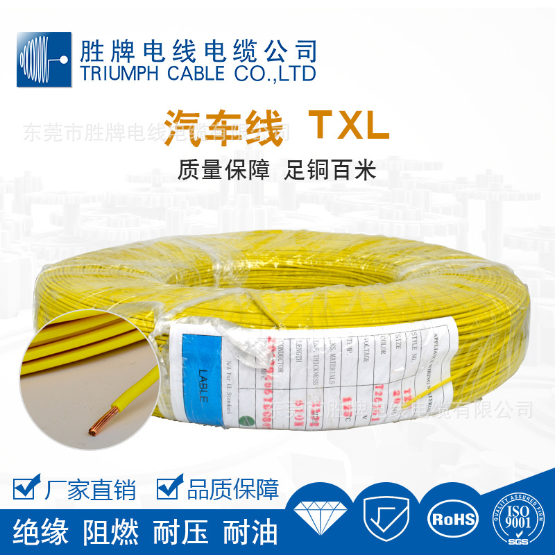 胜牌批发供应TXL-16AWG 交联PE汽车线 无氧铜 现货
