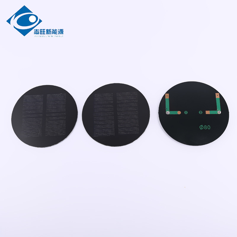 余姚志旺PET太阳能层压板直径80mm组件5.5V圆形0.08A微电流光伏