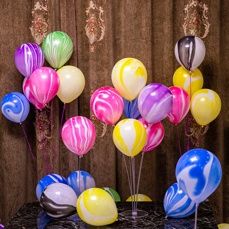 Boda cumpleaños decoración apoyos globo de látex al por mayor 10 pulgadas ágata globo celebración fiesta globo