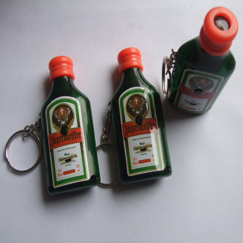 2022 manufacturers offer projection wine bottle keychain wine bottle projection lamp LED luminous bottle