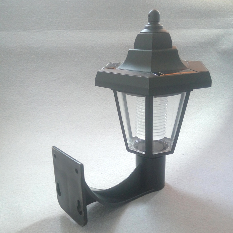 Lámpara solar hexagonal de plástico para pared, jardín, exterior, cerca, iluminación LED, lámpara solar de jardín