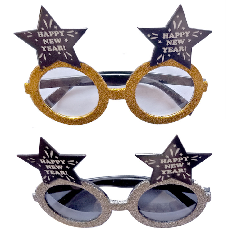 Oro plata cinco puntas estrella gafas fiesta danza Decoración Accesorios fiesta gafas