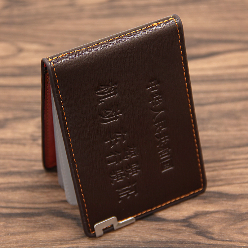 Fabricante personalizado nuevo vehículo de motor Licencia de Conducir estuche de cuero logotipo personalizado publicidad gran capacidad Licencia de Conducir tarjeta caso