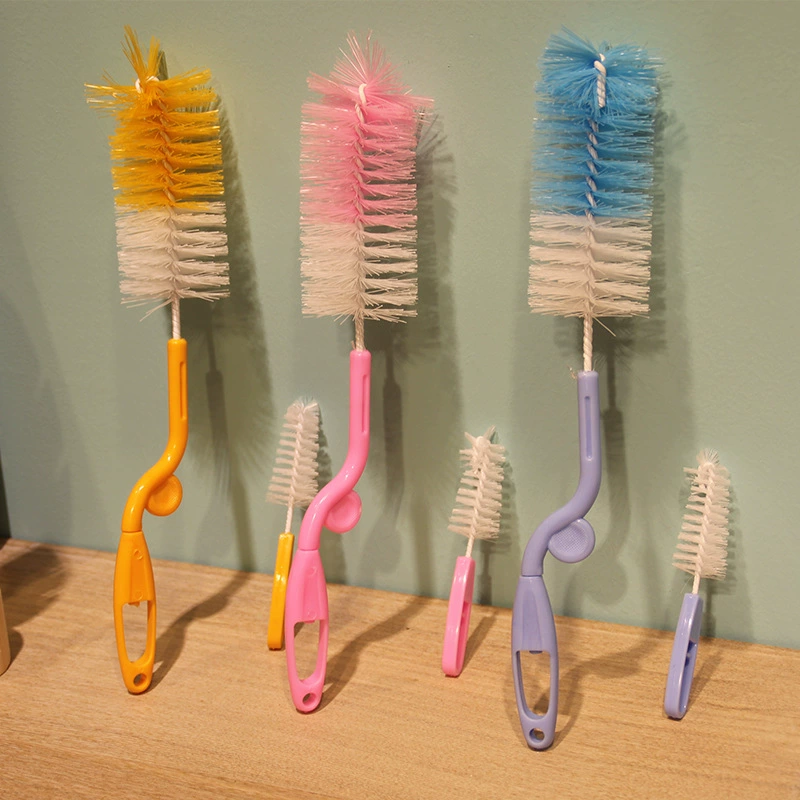 Cross-Border щетка для детских бутылочек щетка для сосков 360 градусов Чистящая Щетка для ухода производители оптом Трехцветная Смешанная в наличии