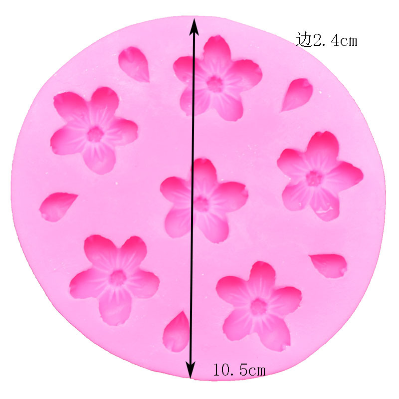 DIY baking tools Japanese cherry blossom liquid aromatherapy gypsum silicone mold fondant silicone mold
