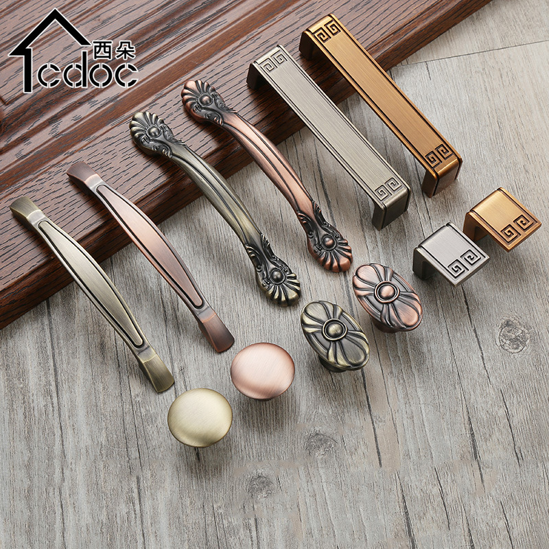 Antique copper drawer cabinet door pull hand handle new Chinese door…