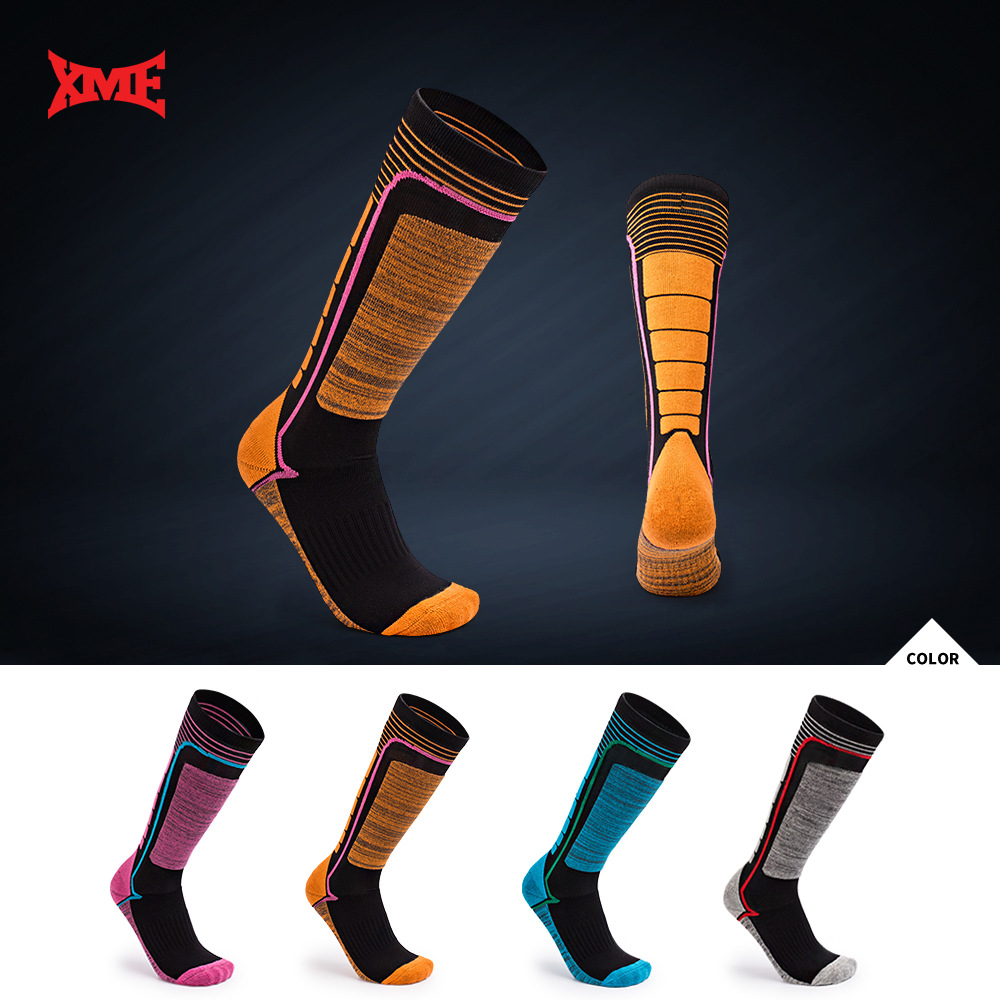 Cross-border new parent-child long tube warm ski socks outdoor mountaineering socks children's thickened hiking socks