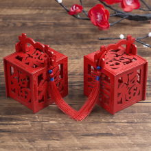 中国风中式木质镂空福字糖果盒新春五福寿诞喜糖盒福寿礼盒喜糖盒