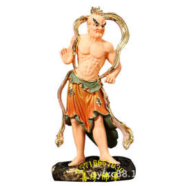 树脂玻璃钢哼哈二将门神塑像图片彩绘贴金哼哈二将佛像图片