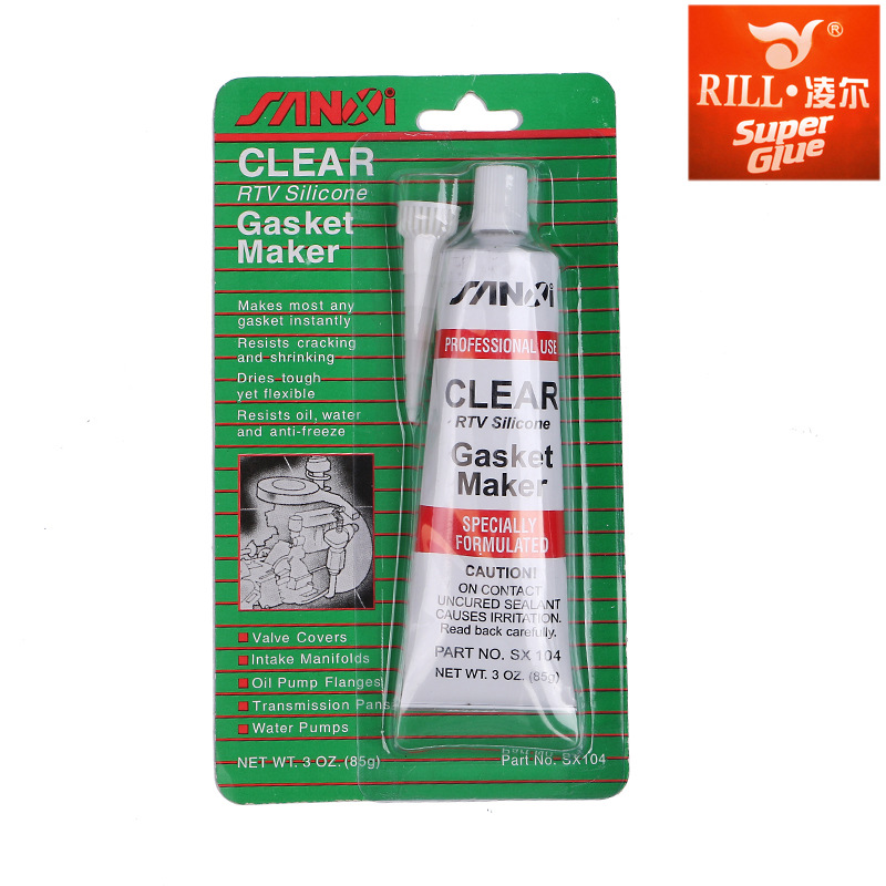 透明免垫片密封胶 红色灰色蓝色黑色耐高温免垫胶胶水工厂不锈钢