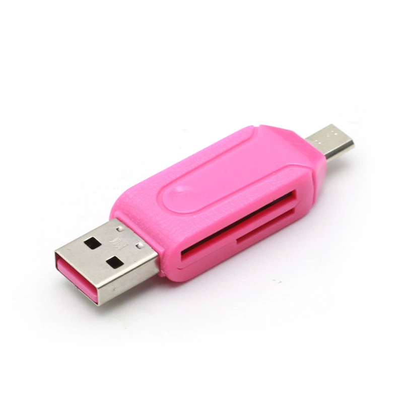 Компьютерный USB OTG кард-ридер TF/SD два-в-одном, Micro Android OTG для мобильного телефона