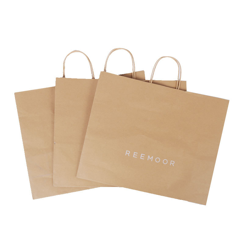 手提纸包装袋外卖打包牛皮纸袋印刷logo服装购物袋牛皮纸包装袋子