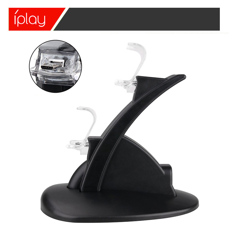 Cargador vendedor caliente de los accesorios del juego PS4 del comercio electrónico transfronterizo del cargador del GamePad del cargador de las ventas directas PS4 en existencia