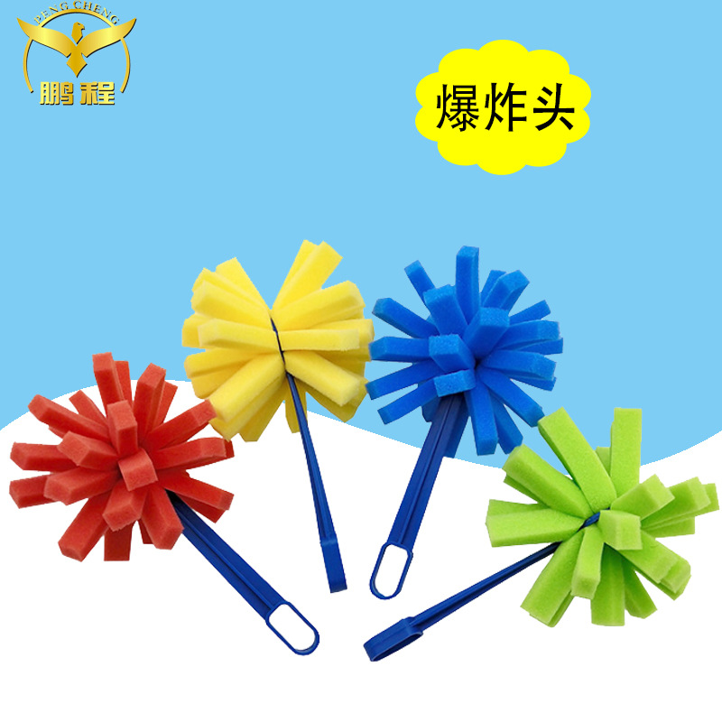 Kindergarten suministros de pintura para niños cepillo de rodillo cepillo de pintura cepillo de esponja espuma EVA frotar cepillo de esponja graffiti