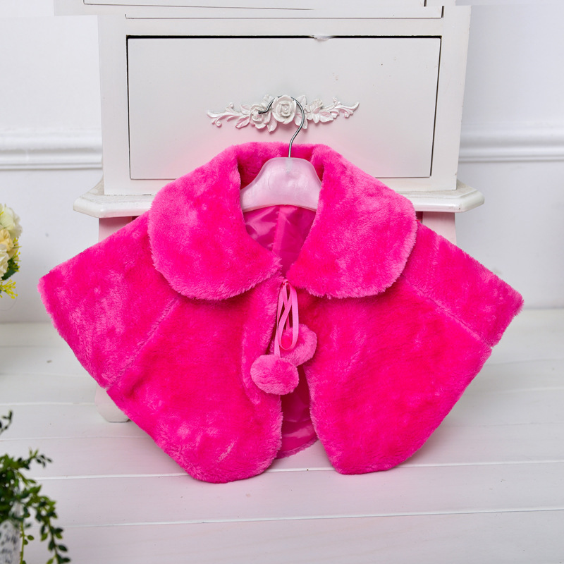 Una pieza de entrega estilo coreano ropa de niñas nuevos niños de felpa abrigo vestido chaleco medio y grande de los niños