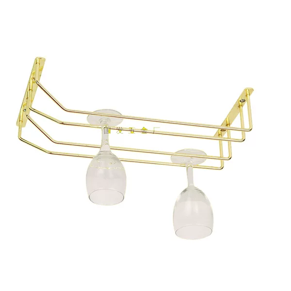 Single-layer hotel bar display wine rack simple and elegant wine cup rack new Chinese iron wine rack