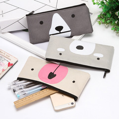 Factory direct sales cartoon simple Oxford cloth pencil bag storage bag for primary and secondary school students, creative large-capacity pencil box