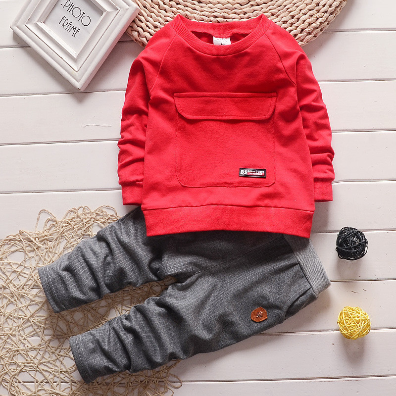 Autumn children's set with a round collar
