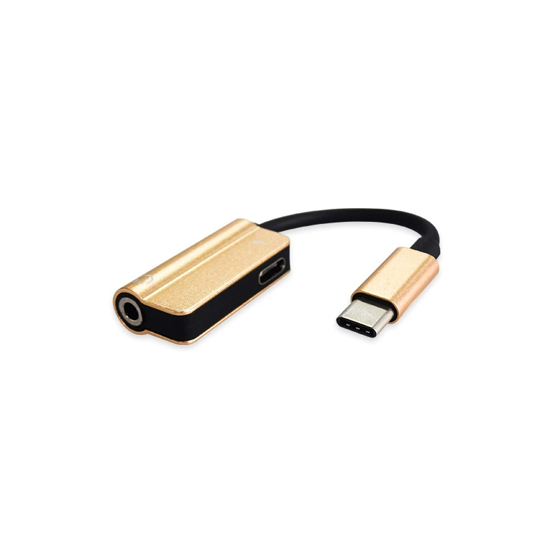 [USB-C зарядка слушать музыку 2-в-1 наушники адаптер аудио кабель type-c на 3.5mm аудио адаптер]