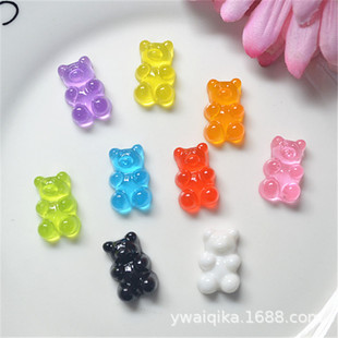 Creative Transparent Bear Resin diy Jewelry Accessories Material Stationery Mobile Phone Shell Accessories Headwear Necklace Pendant