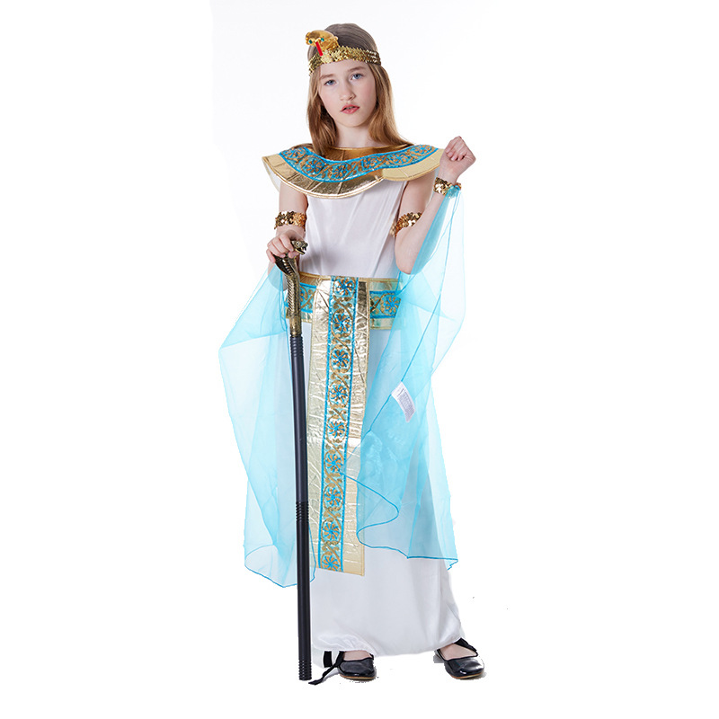 Halloween Costume Children's Performance Dress Prom Play Beautiful Egyptian Princess Dress Costume Girls Princess Dress