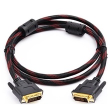 1.5米DVI 24+1电脑显示器高清线DVI-D全铜数据连接线双磁环编织网