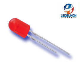 巨宏批发小功率F5椭圆LED灯珠 5mm椭圆红光LED发光二极管