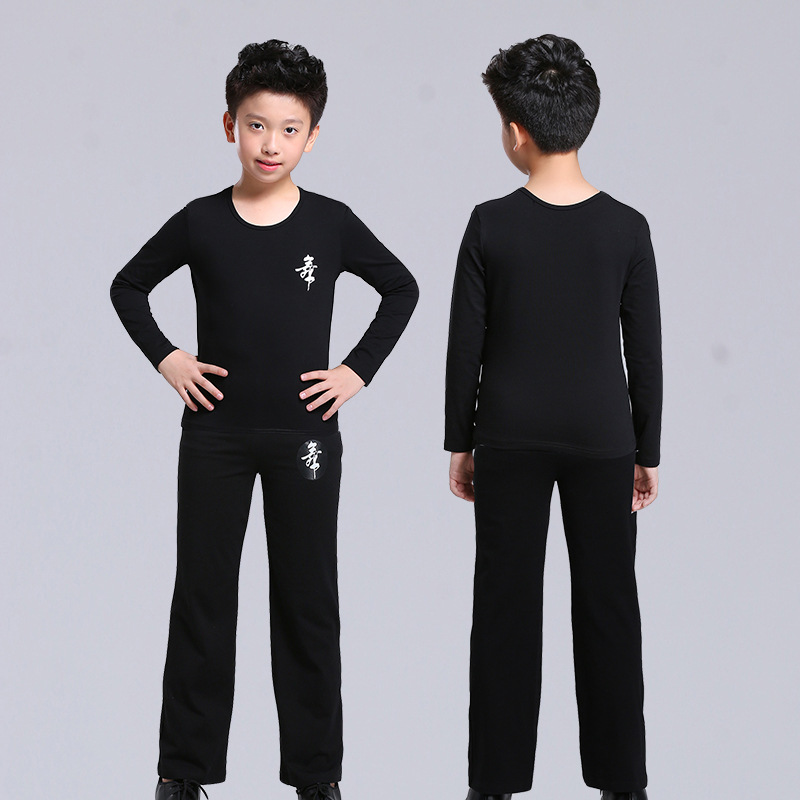 910 long sleeve black + Dance word trousers Black