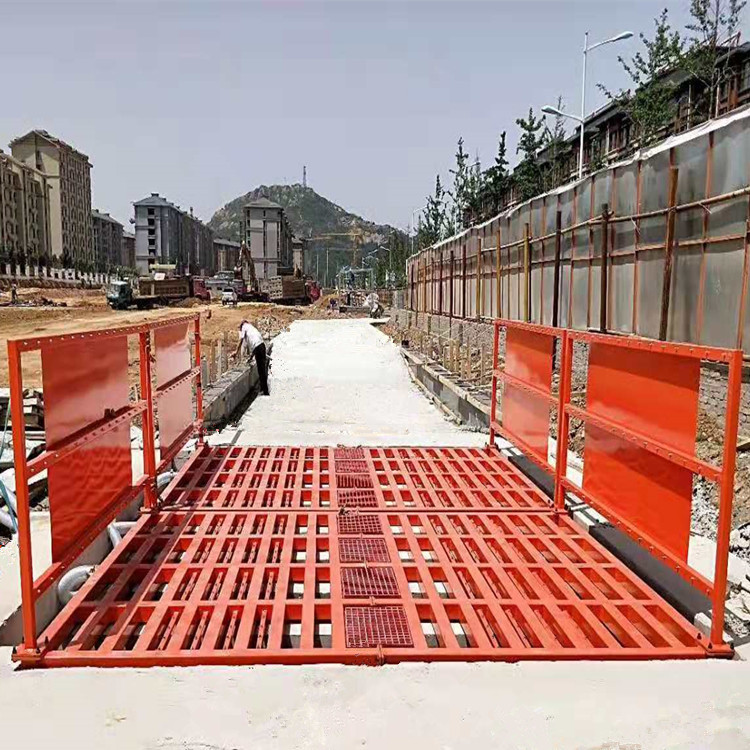 平板式工地洗轮机  厂家直供工程洗车台 100T工地车辆洗车台
