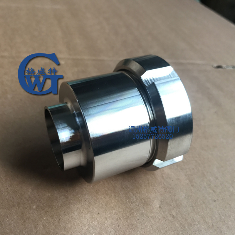 不锈钢由任止回阀 SS304食品级单向阀 H61F焊接逆流阀 1.5”