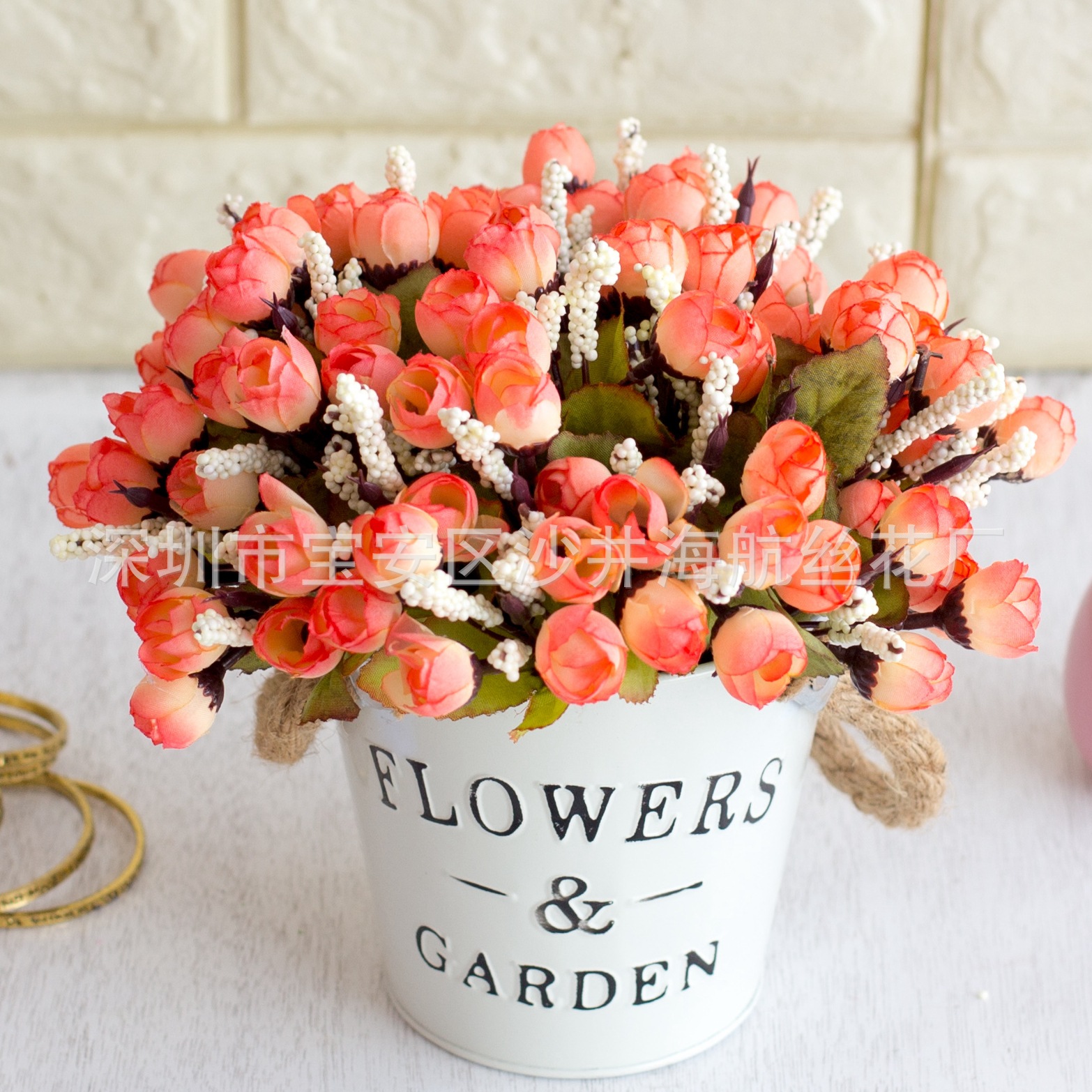 15 mini rosas 15 otoño brotes de perlas Rose Buds brotes de estrellas flor artificial Flor de seda flor falsa