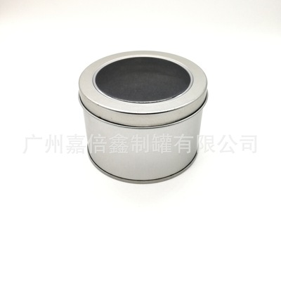 网红蛋糕铁盒圆形银色开窗儿童表盒铁盒磨砂通用手表盒批发
