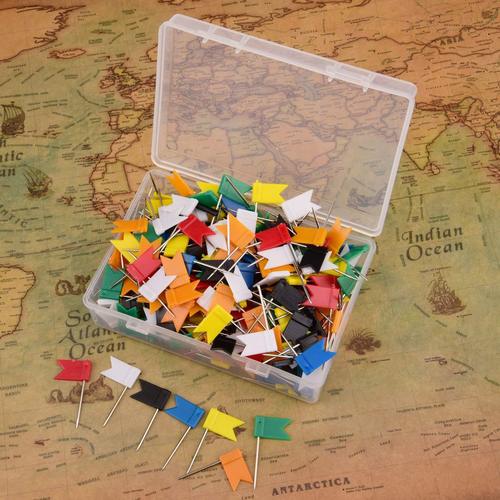 Factory direct sales map color flag pin cork board marking map nail press nail I-shaped nail 50 pieces/100 pieces