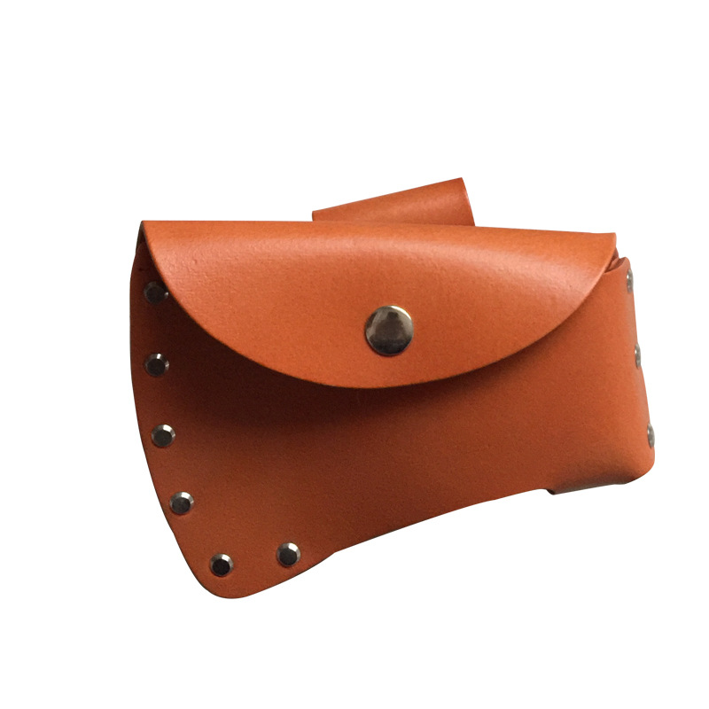 Axe cubierta protectora hacha parte de corte cubierta protectora hacha cubierta de cuero de vaca material hacha cubierta al por mayor