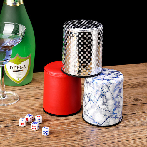 Liquor advertising sieve cup, sling cup, sieve cup, leather dice cup, dice, dice cup, color cup, get 5 dice for free