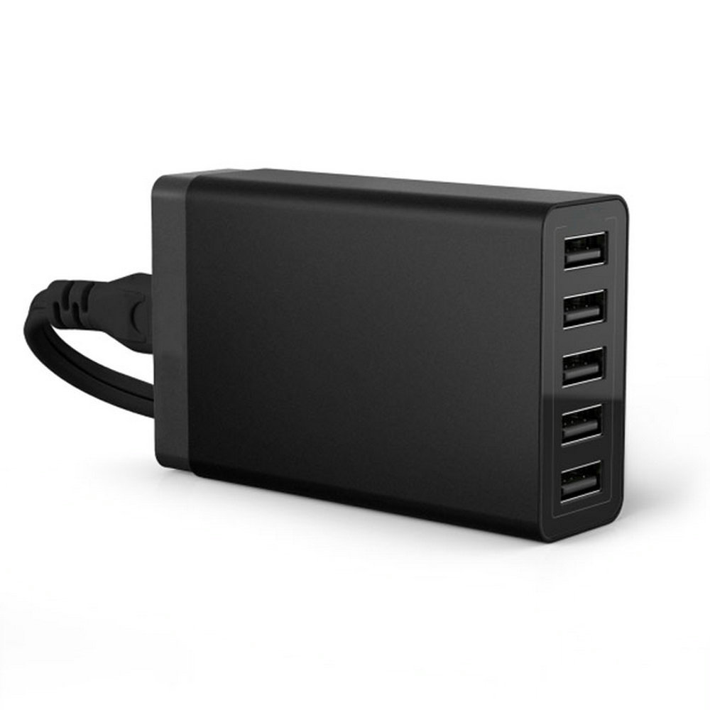 Cargador multipuerto de 40W 50W, exclusivo para el mercado internacional, con 5 puertos USB, adecuado para cargar tabletas y teléfonos móviles de Apple.