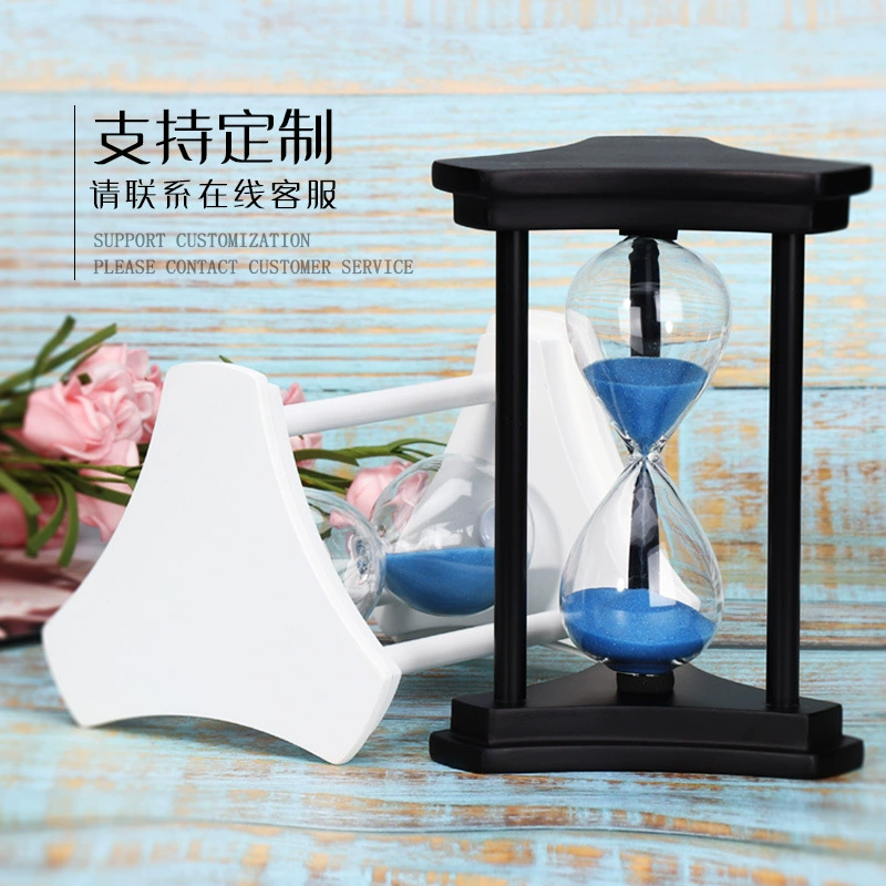 Creative decorations from natural wood for living room, hourglass, timer