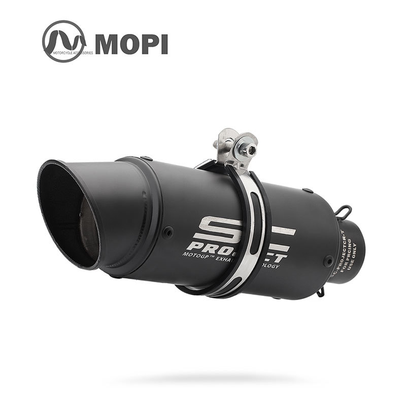 SC Exhaust Pipe: Yamaha Exhaust pipe - sc-slant-mouth-all-black-51mm-diameter