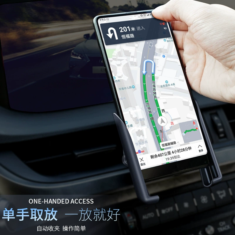 Phone holder for navigator, telescopic tubing