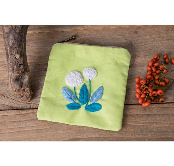 Monedero maquillaje hecho a mano DIY bordado europeo material paquete titular de la tarjeta almacenamiento regalo casero creativo