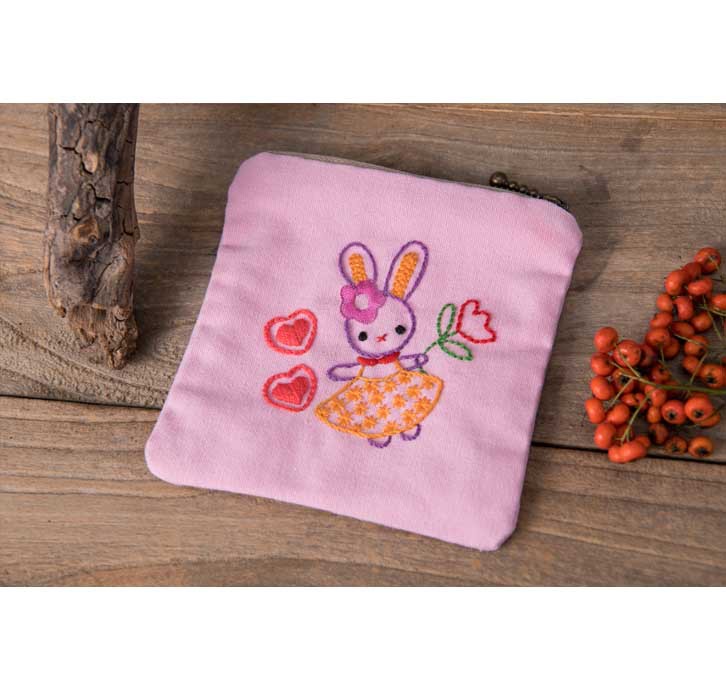 Monedero maquillaje hecho a mano DIY bordado europeo material paquete titular de la tarjeta almacenamiento regalo casero creativo