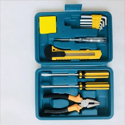 Car maintenance emergency 16-piece toolbox set household hardware tool box insurance gift tool set (Repair kit) - 11-piece-set-a